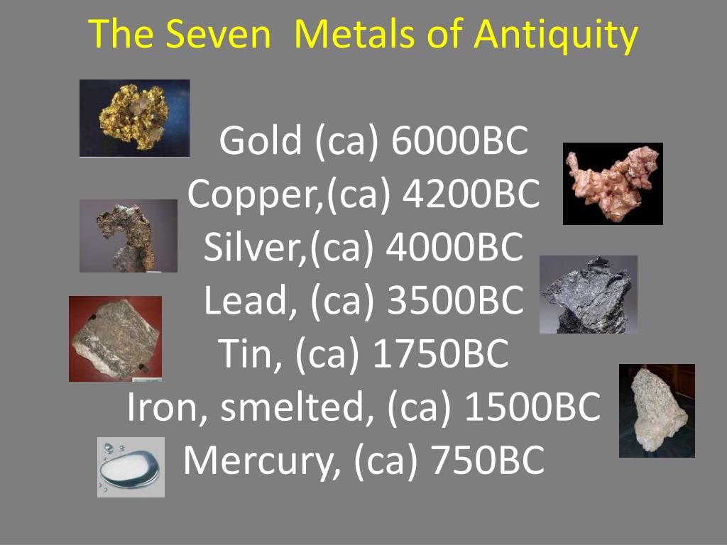 Historic Metals » The Seven Metals of Antiquity